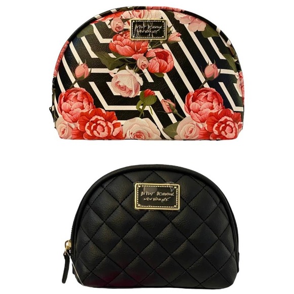 Betsey Johnson 2 Piece Cosmetic Case Gift Set - Picture 1 of 12